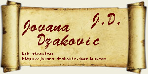 Jovana Džaković vizit kartica